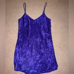 Violet purple blue print slip dress